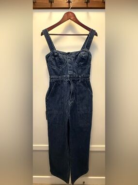 Lulu's Dark Blue Denim Jumpsuit